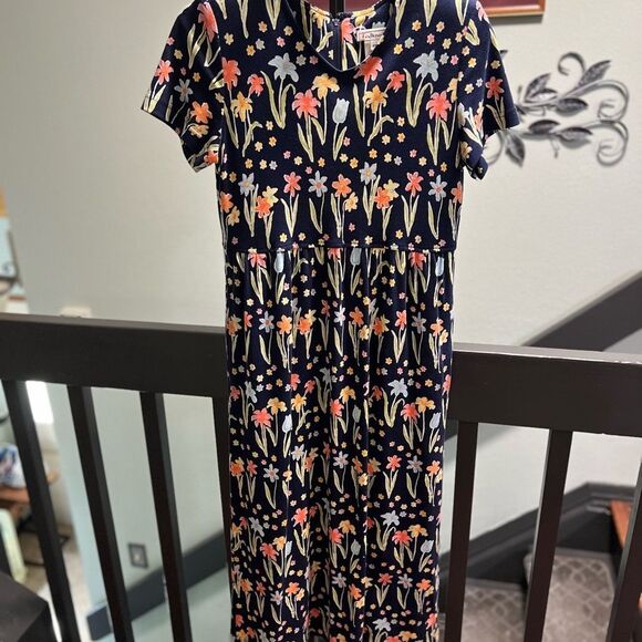 NWOT Talbots Floral Print Maxi Dress - Blue, Pink, Yellow, Green #138 - Picture 5 of 5